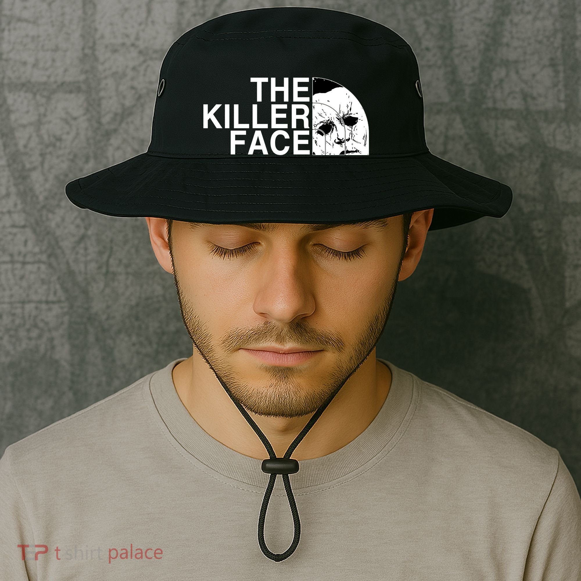 The Killer Face Horror Scary Character Halloween Costume Bucket Hat
