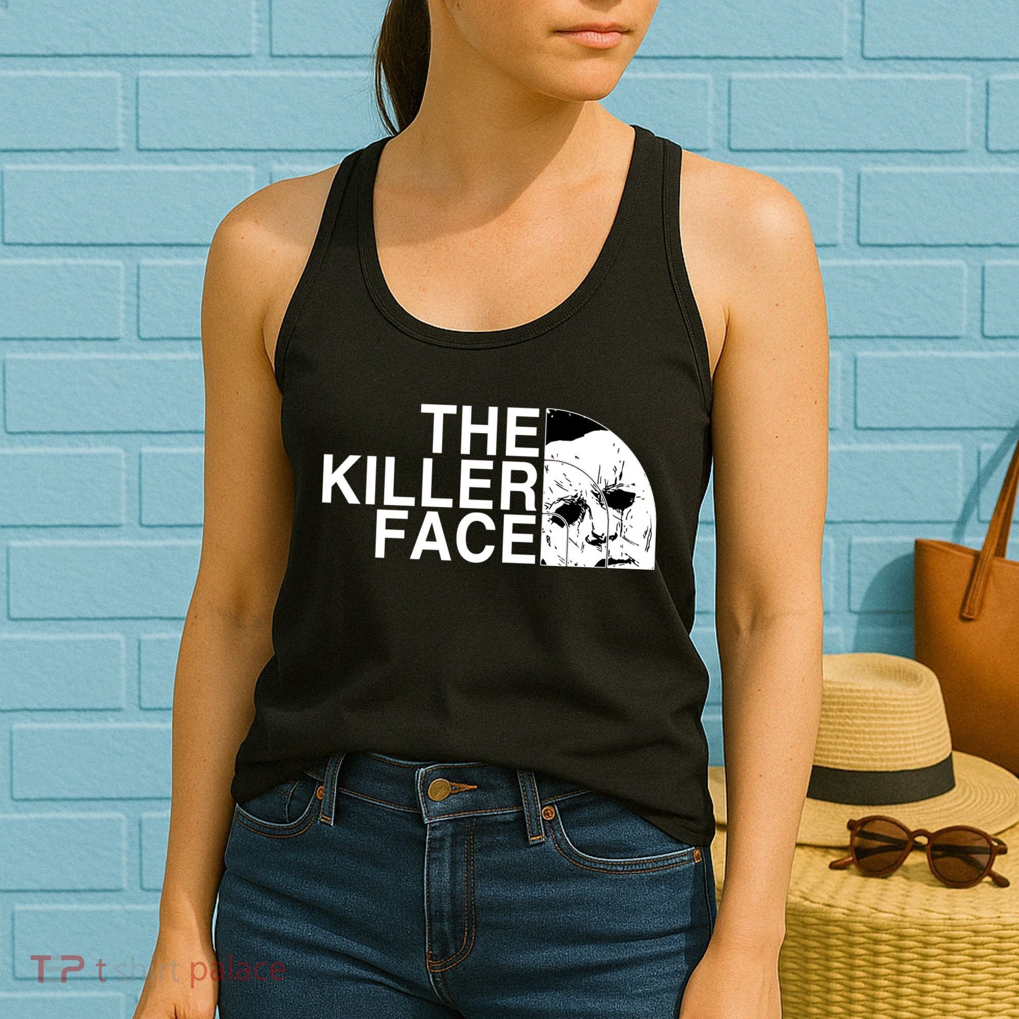 The Killer Face Horror Scary Character Halloween Costume Women's Tank Top
