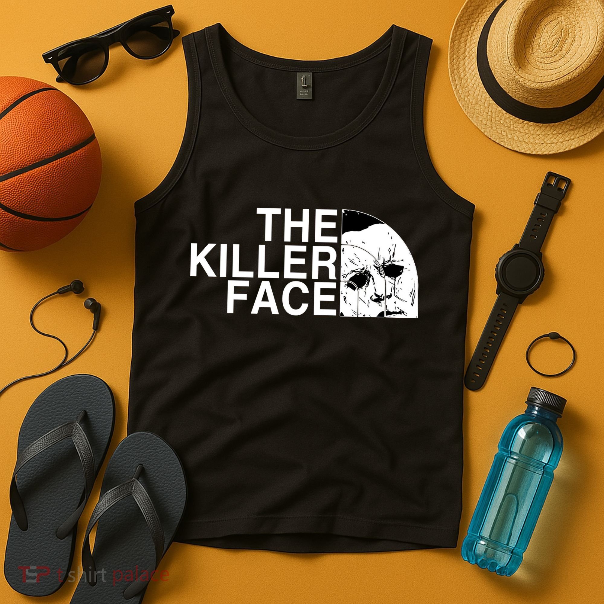 The Killer Face Horror Scary Character Halloween Costume Tank Top