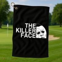 The Killer Face Horror Scary Character Halloween Costume Golf Towel thumb 1