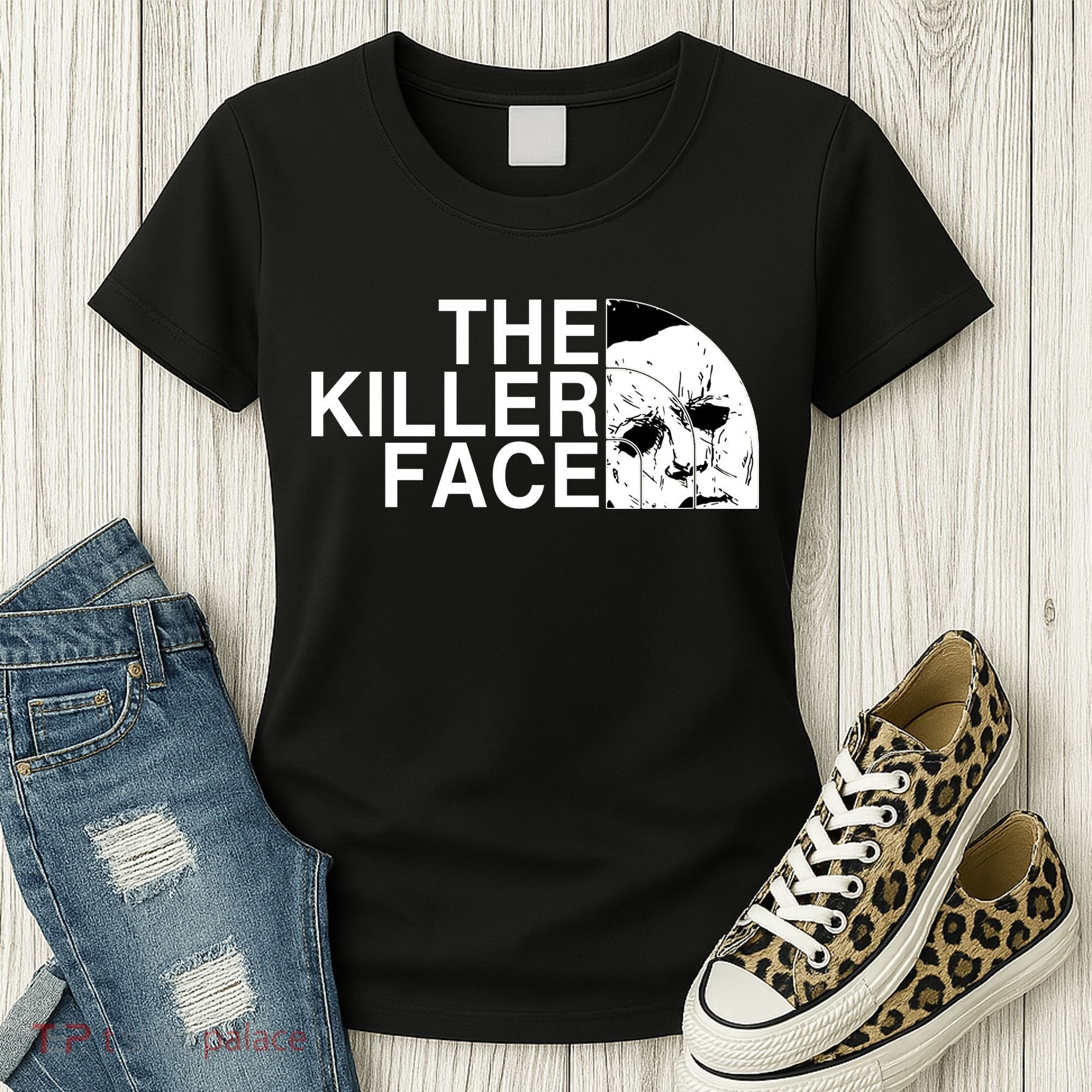 The Killer Face Horror Scary Character Halloween Costume Women's T-Shirt