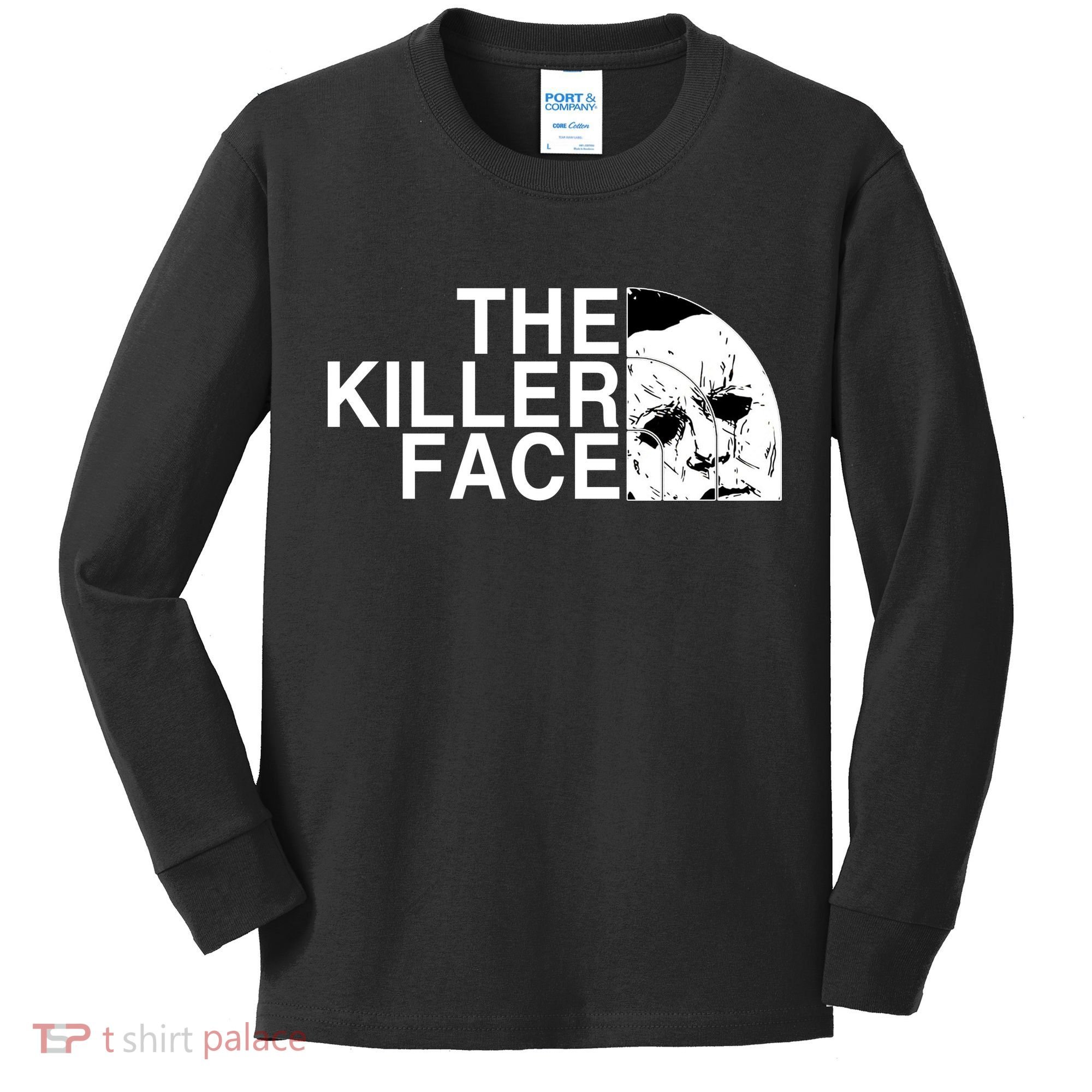 The Killer Face Horror Scary Character Halloween Costume Kids Long Sleeve Shirt