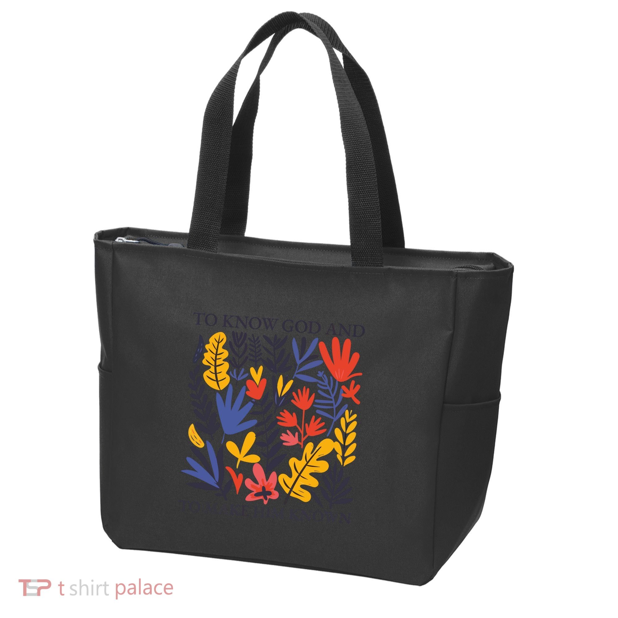 To Know God And Make Him Known Retro Flower Floral Tote Bag