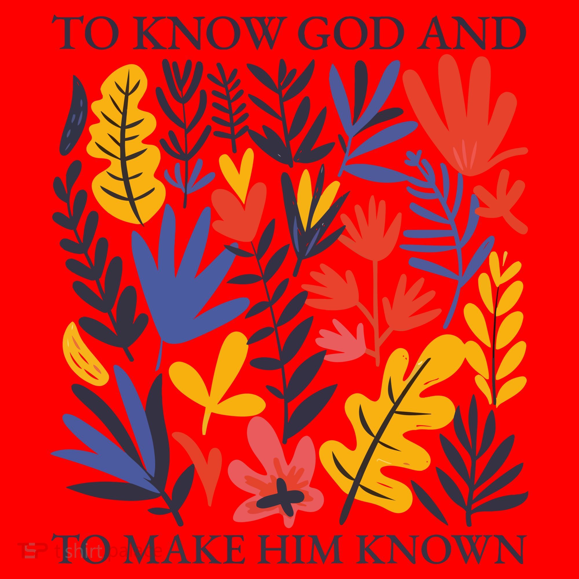 To Know God And Make Him Known Retro Flower Floral Santa Hat
