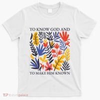 To Know God And Make Him Known Retro Flower Floral T-Shirt thumb 0