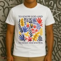 To Know God And Make Him Known Retro Flower Floral T-Shirt thumb 3