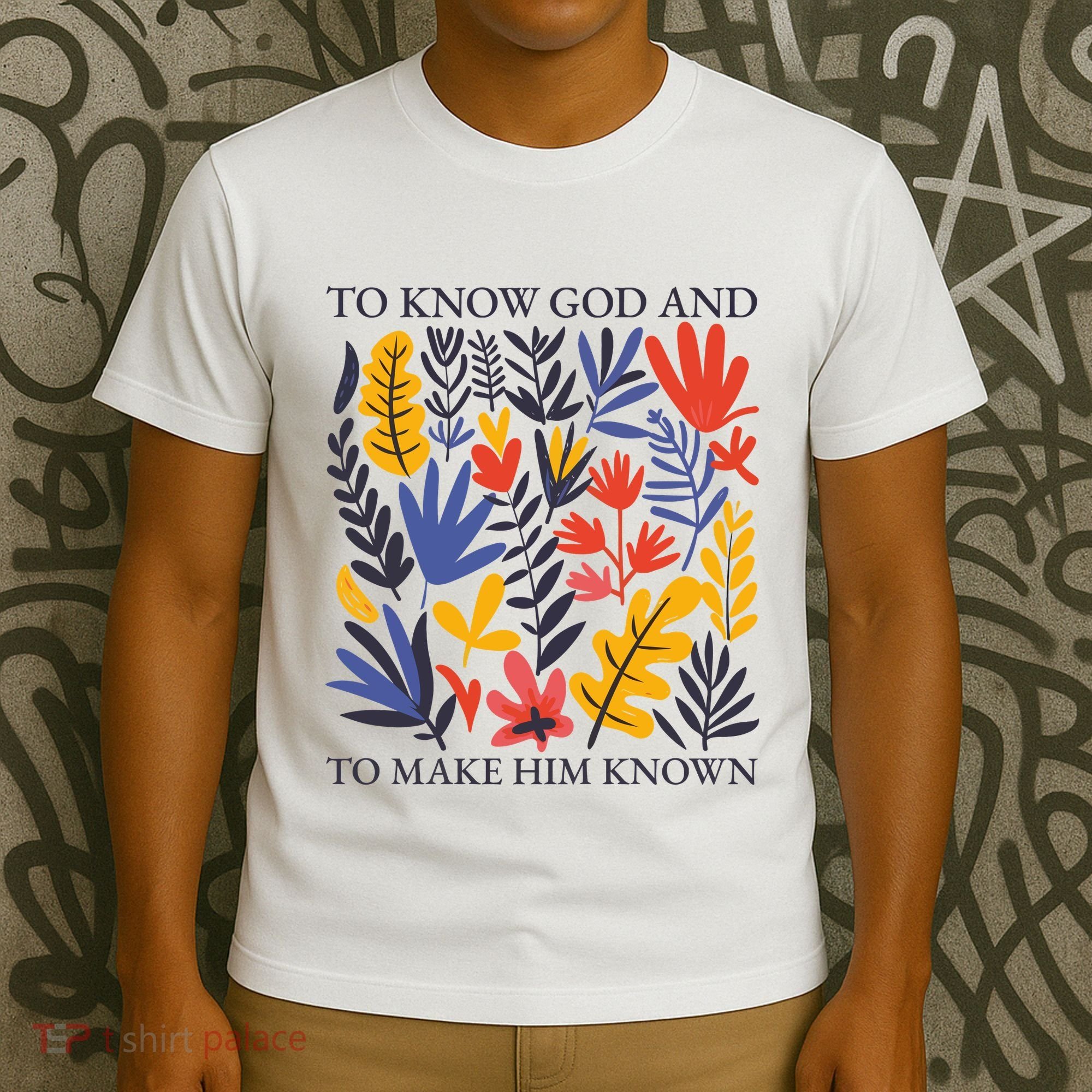 To Know God And Make Him Known Retro Flower Floral T-Shirt