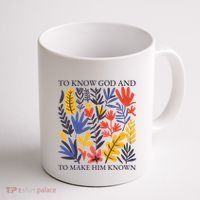 To Know God And Make Him Known Retro Flower Floral Coffee Mug thumb 1