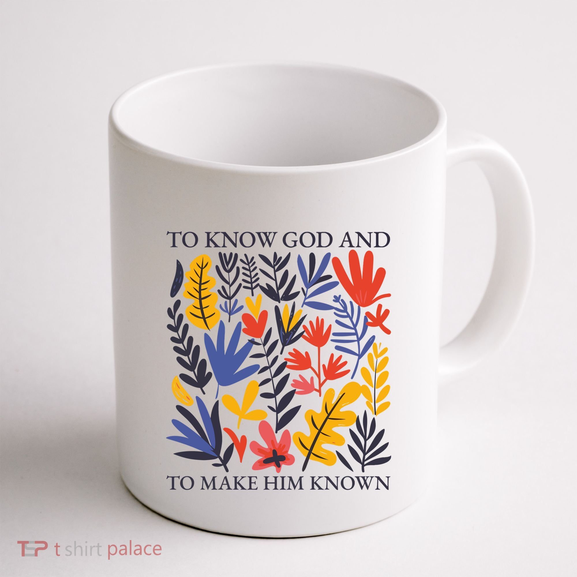 To Know God And Make Him Known Retro Flower Floral Coffee Mug