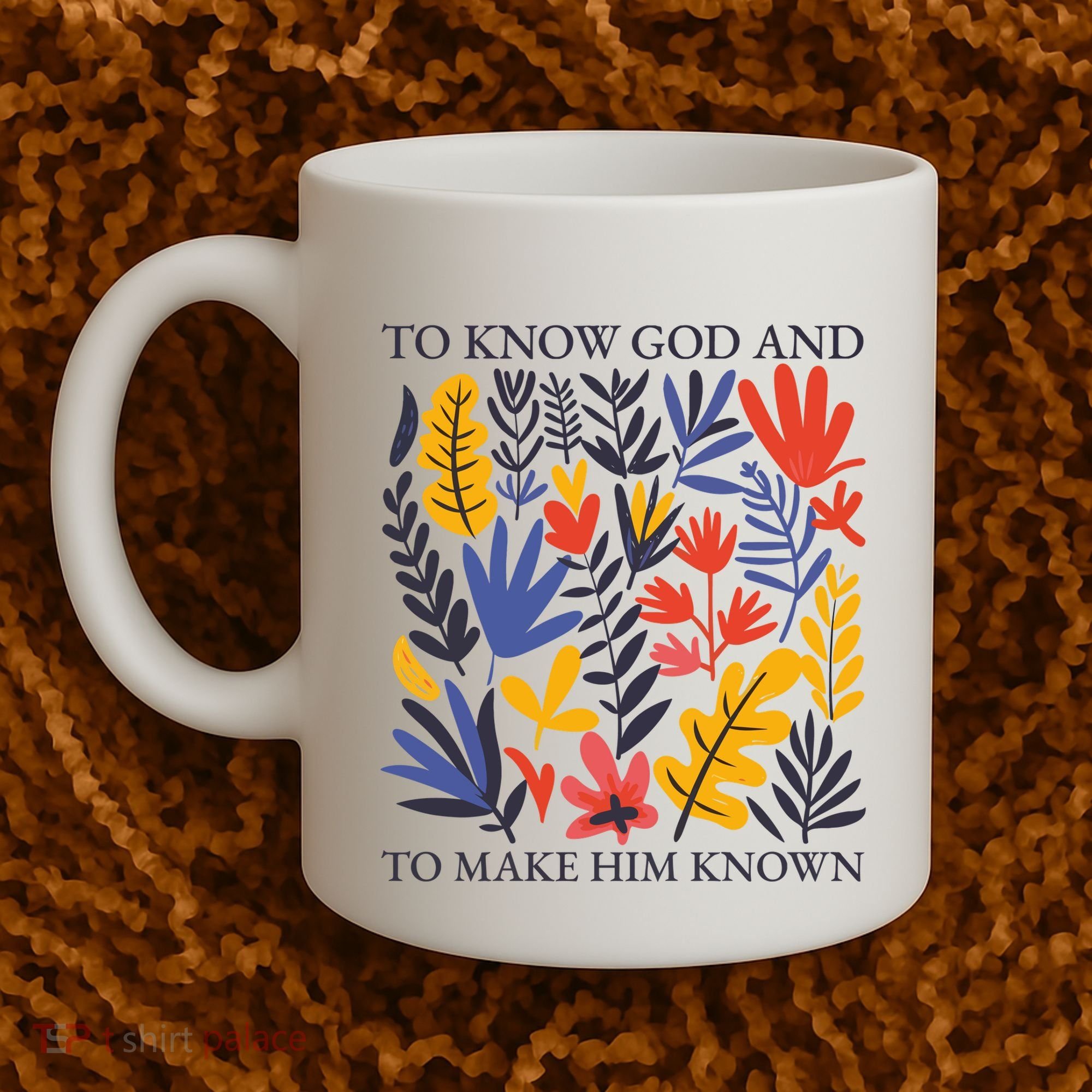To Know God And Make Him Known Retro Flower Floral Coffee Mug