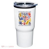 To Know God And Make Him Known Retro Flower Floral Tumbler thumb 0