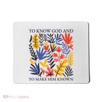 To Know God And Make Him Known Retro Flower Floral Mousepad thumb 0