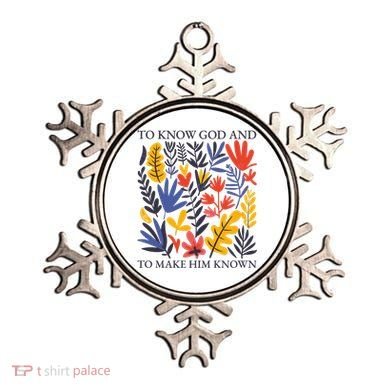 To Know God And Make Him Known Retro Flower Floral Ornament
