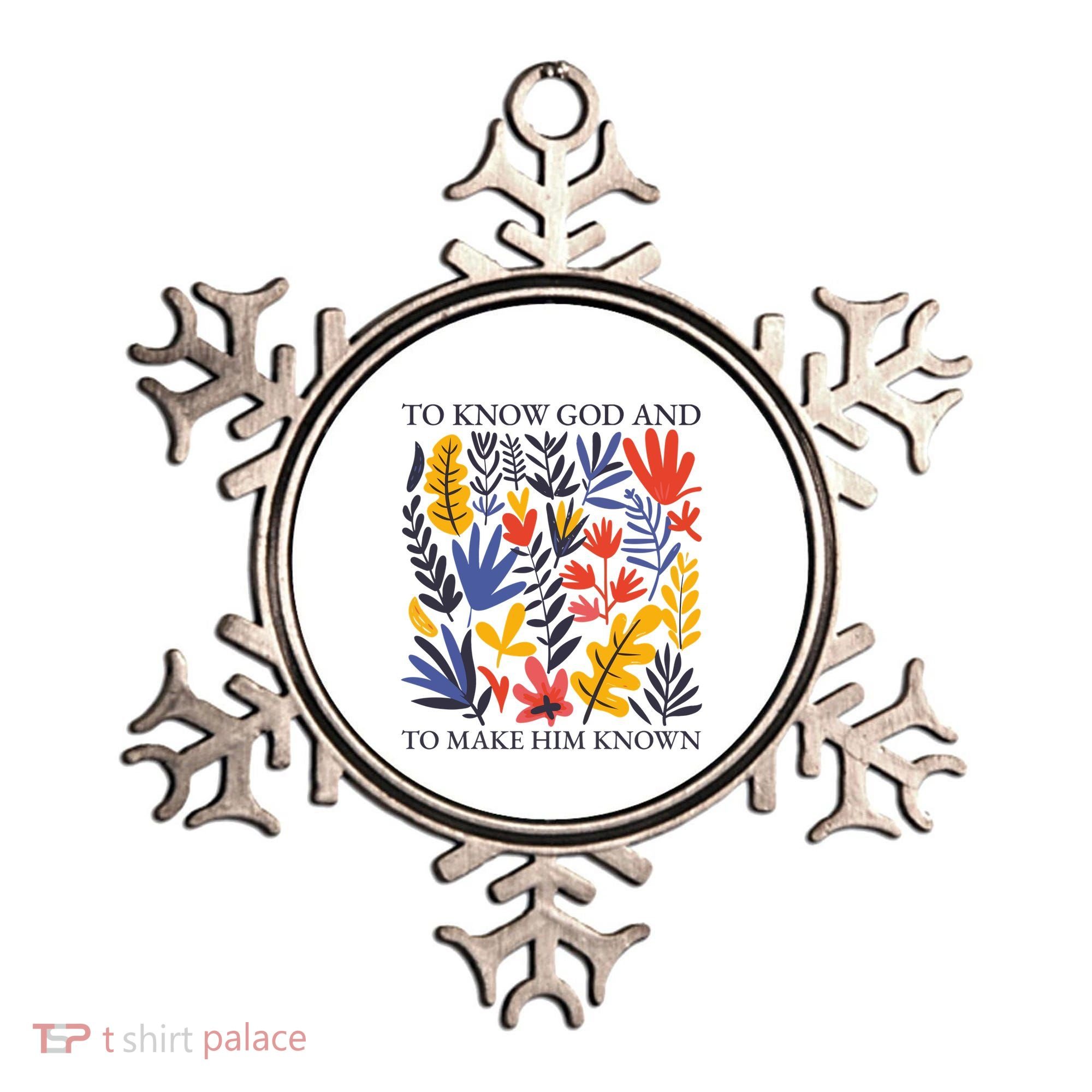 To Know God And Make Him Known Retro Flower Floral Ornament