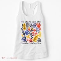 To Know God And Make Him Known Retro Flower Floral Women's Tank Top thumb 0