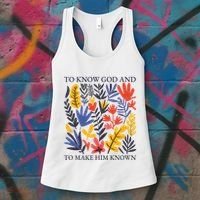 To Know God And Make Him Known Retro Flower Floral Women's Tank Top thumb 3