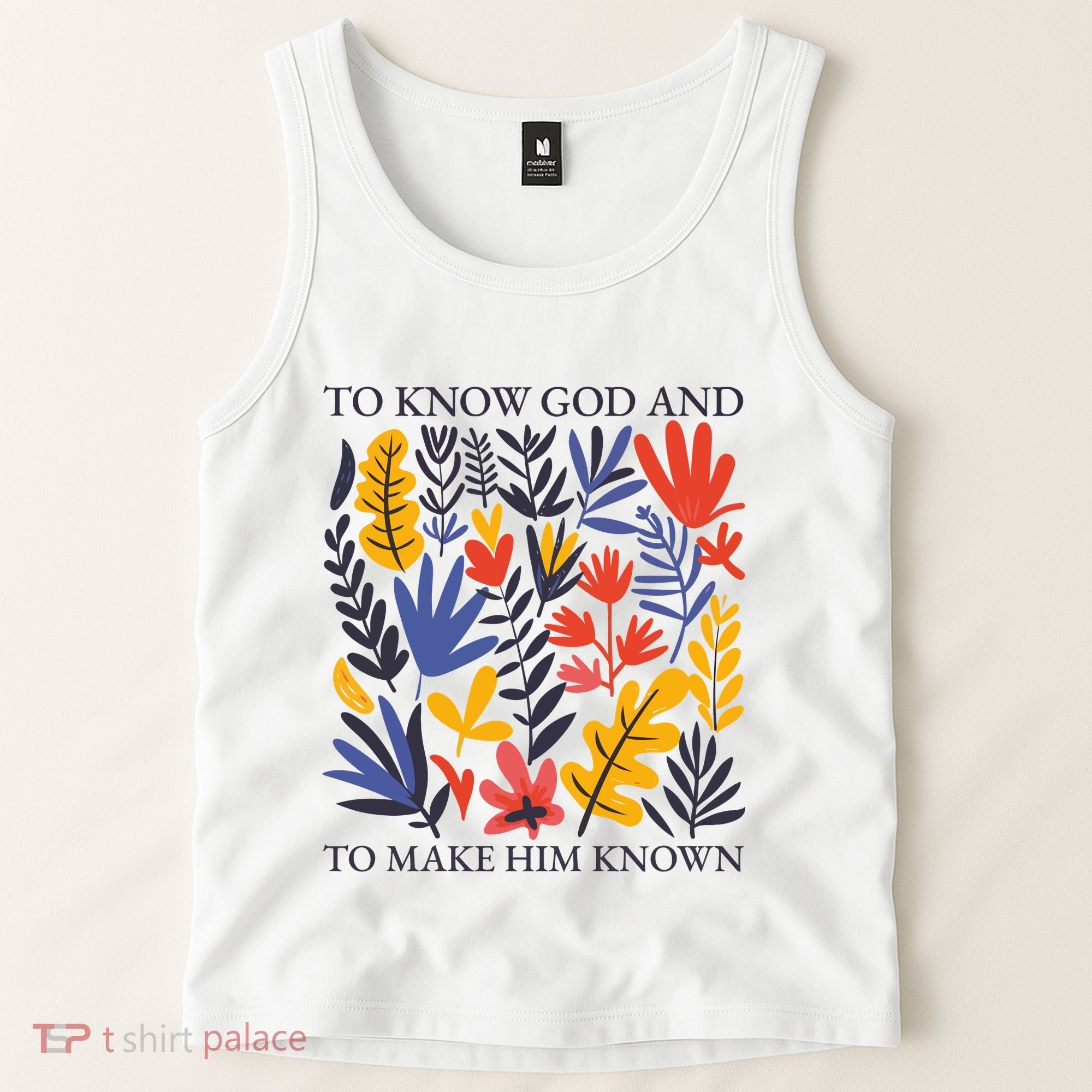 To Know God And Make Him Known Retro Flower Floral Tank Top