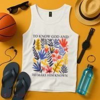 To Know God And Make Him Known Retro Flower Floral Tank Top thumb 4