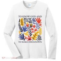 To Know God And Make Him Known Retro Flower Floral Women's Long Sleeve Shirt thumb 0