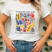 To Know God And Make Him Known Retro Flower Floral Women's T-Shirt thumb 2