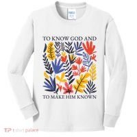 To Know God And Make Him Known Retro Flower Floral Kids Long Sleeve Shirt thumb 0