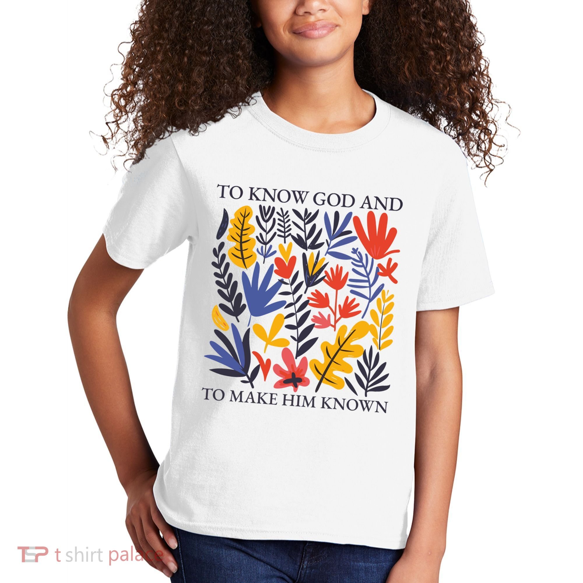 To Know God And Make Him Known Retro Flower Floral Kids T-Shirt