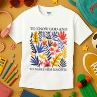 To Know God And Make Him Known Retro Flower Floral Kids T-Shirt thumb 3