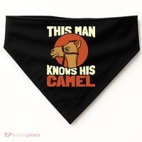 This Knows His Camels Gift Dromedary Dessert Camel Funny Gift USA-Made Doggie Bandana thumb 0