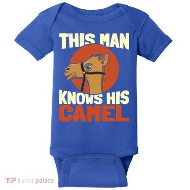 This Knows His Camels Gift Dromedary Dessert Camel Funny Gift Baby Bodysuit