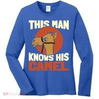 This Knows His Camels Gift Dromedary Dessert Camel Funny Gift Women's Long Sleeve Shirt thumb 0