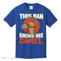 This Knows His Camels Gift Dromedary Dessert Camel Funny Gift Kids T-Shirt thumb 0