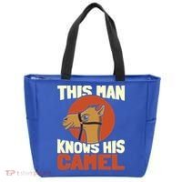 This Knows His Camels Gift Dromedary Dessert Camel Funny Gift Tote Bag thumb 0