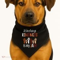 Teaching Kindness Is My Jam USA-Made Doggie Bandana thumb 1