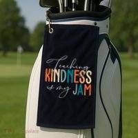 Teaching Kindness Is My Jam Golf Towel thumb 2
