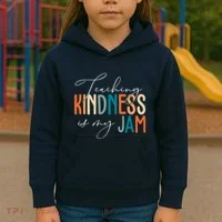 Teaching Kindness Is My Jam Kids Hoodie thumb 3