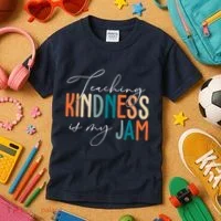 Teaching Kindness Is My Jam Kids T-Shirt thumb 3