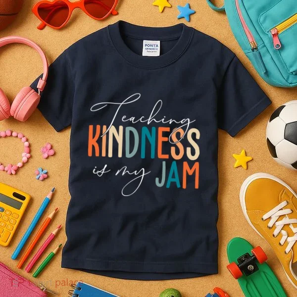 Teaching Kindness Is My Jam Kids T-Shirt