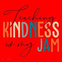 Teaching Kindness Is My Jam Santa Hat thumb 1