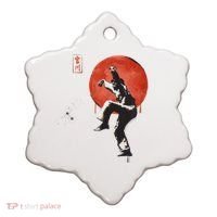The Karate Kid Sumi Ink Crane Kick Ceramic Ornament thumb 0