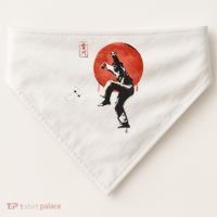 The Karate Kid Sumi Ink Crane Kick USA-Made Doggie Bandana thumb 0