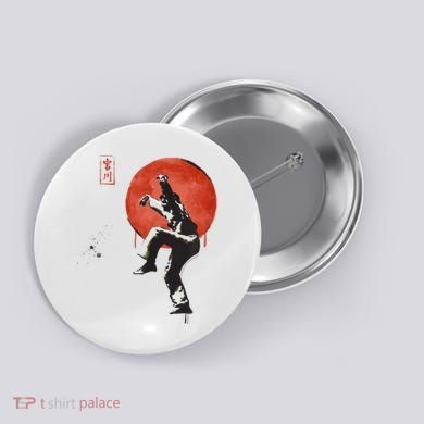 The Karate Kid Sumi Ink Crane Kick Button