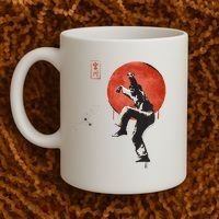 The Karate Kid Sumi Ink Crane Kick Coffee Mug thumb 2