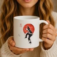 The Karate Kid Sumi Ink Crane Kick Coffee Mug thumb 3