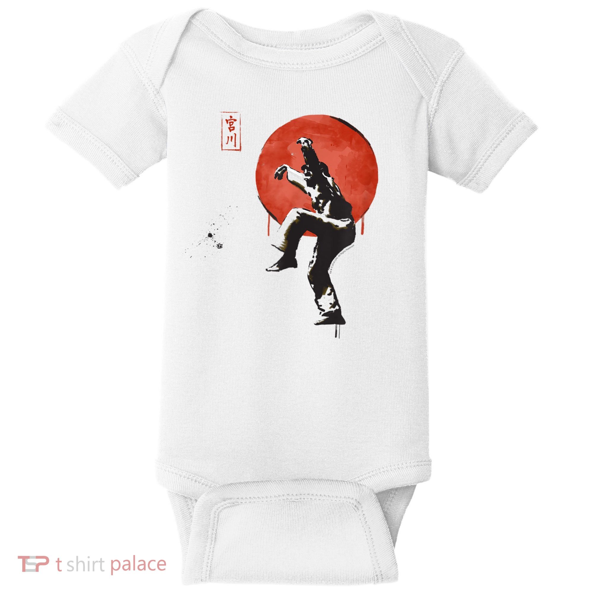 The Karate Kid Sumi Ink Crane Kick Baby Bodysuit