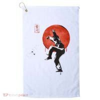 The Karate Kid Sumi Ink Crane Kick Golf Towel thumb 0