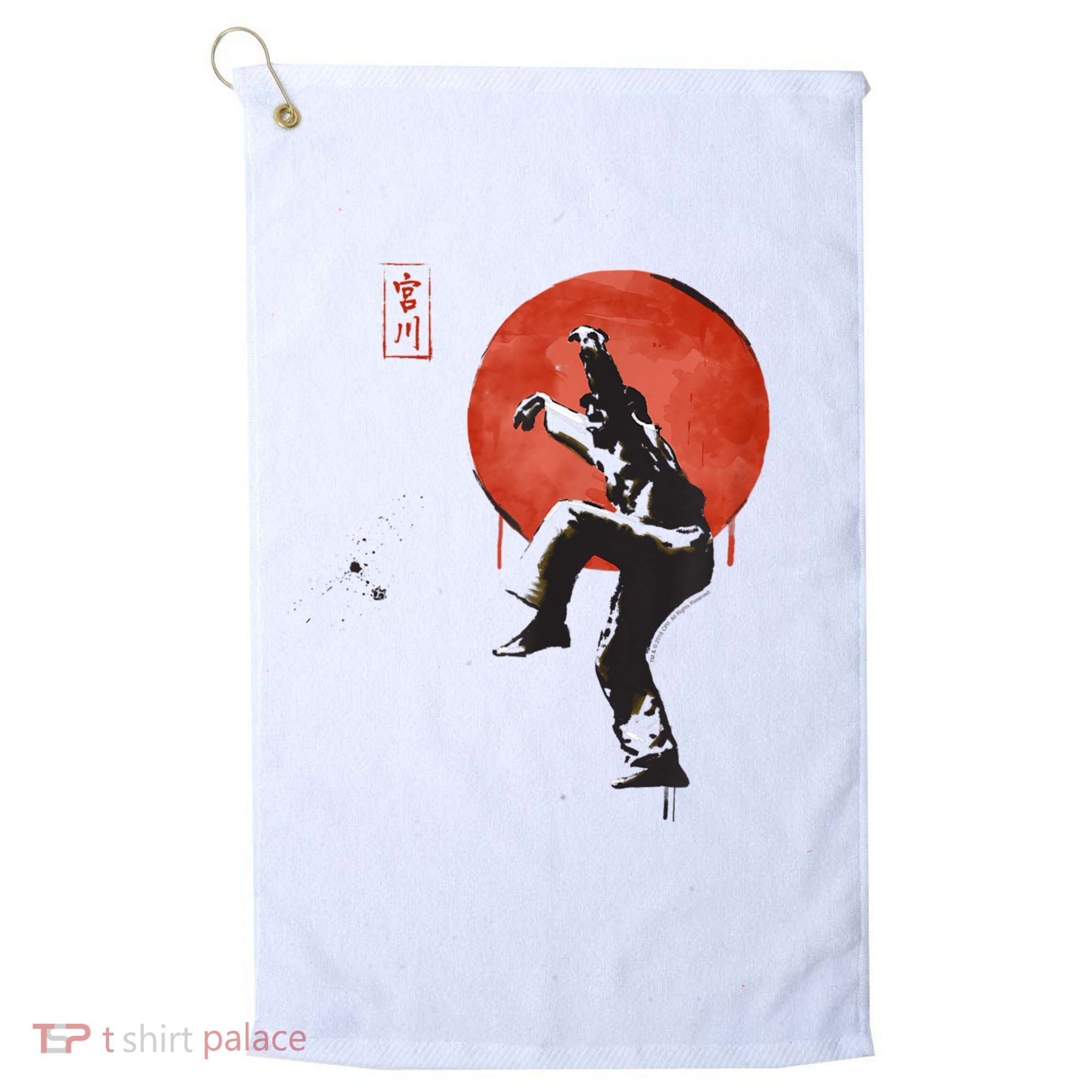 The Karate Kid Sumi Ink Crane Kick Golf Towel