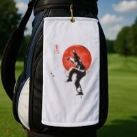 The Karate Kid Sumi Ink Crane Kick Golf Towel thumb 2
