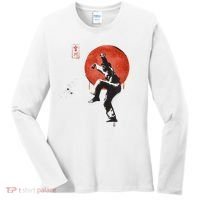 The Karate Kid Sumi Ink Crane Kick Women's Long Sleeve Shirt thumb 0