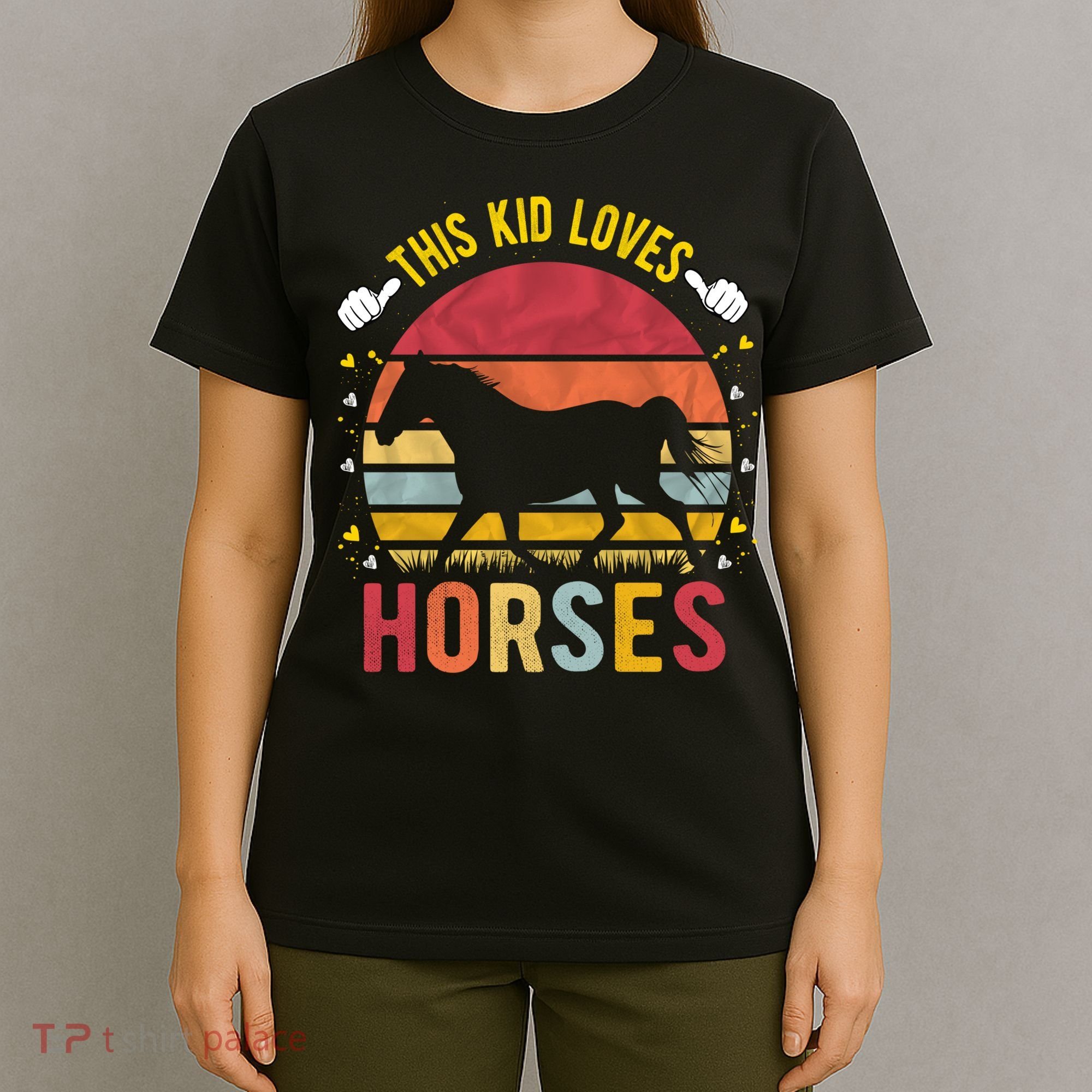 This Kid Loves Horses Boys And Girls Horse Gift Meaningful Gift T-Shirt