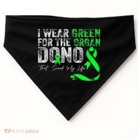 Transplant Kidney Liver Surgery Green For The Organ Donor USA-Made Doggie Bandana thumb 0